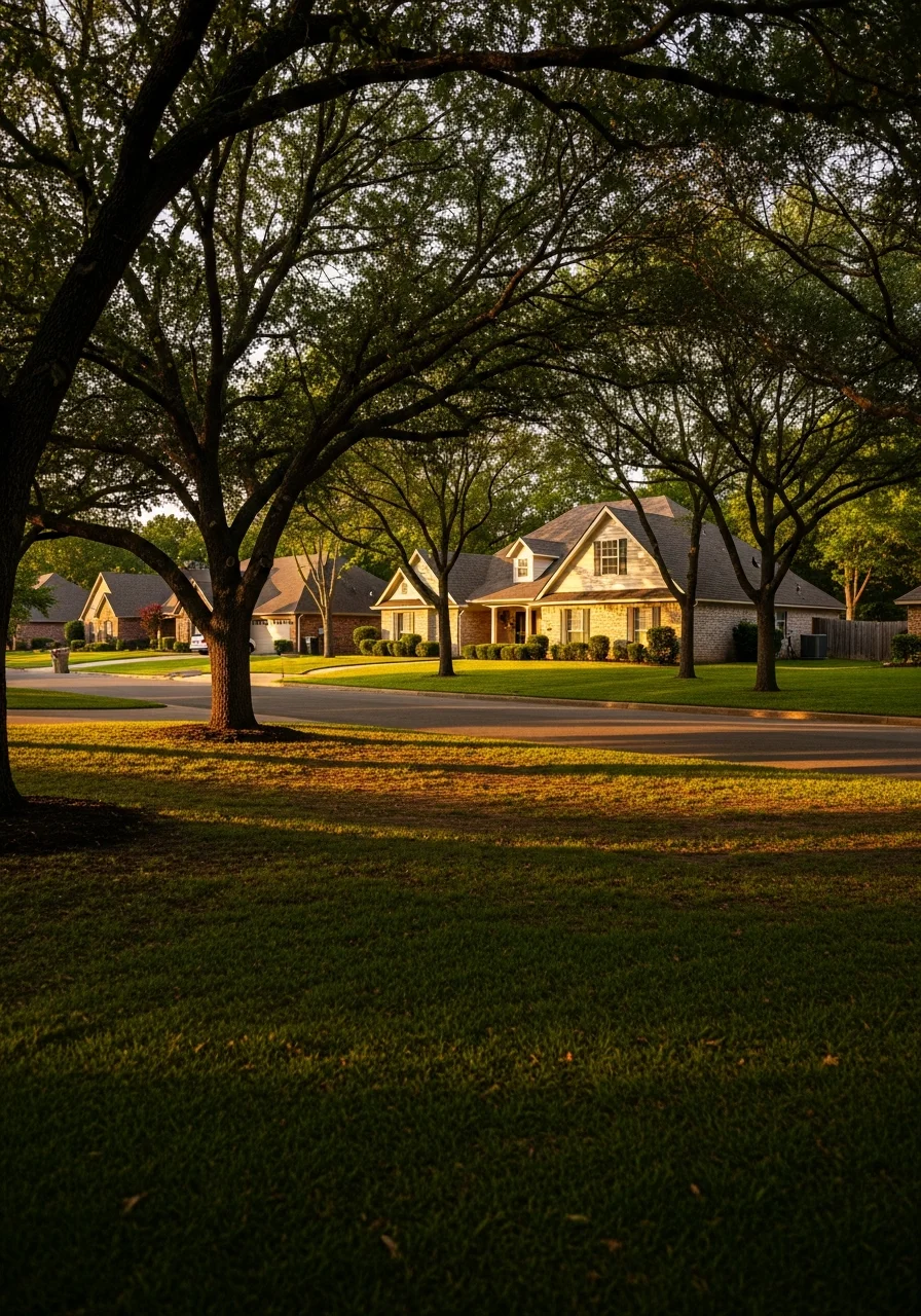 Barling home showing front entrance, yard, and residential architectural style.